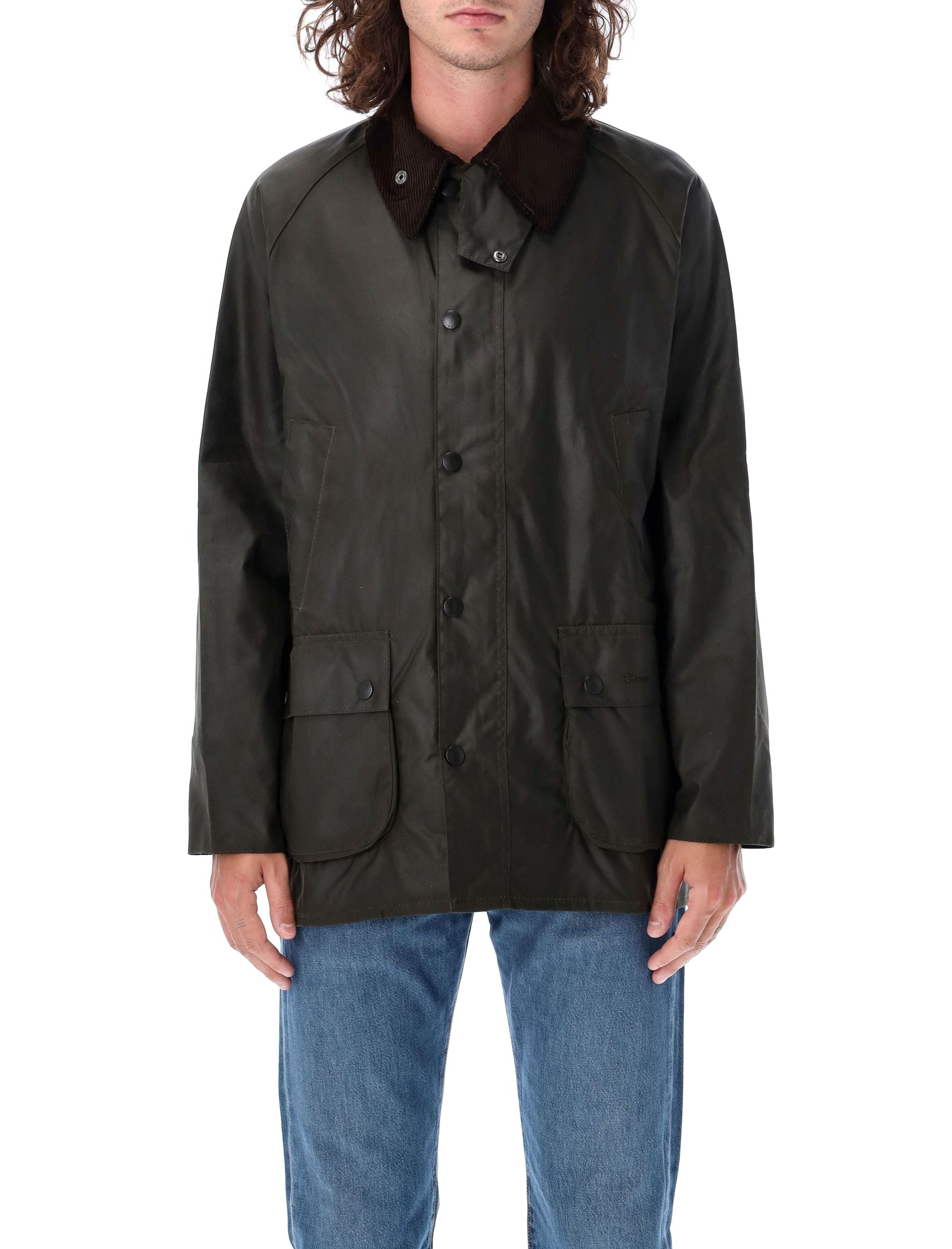 BARBOUR Men's Relaxed Fit Waxed Cotton Jacket - Size 42