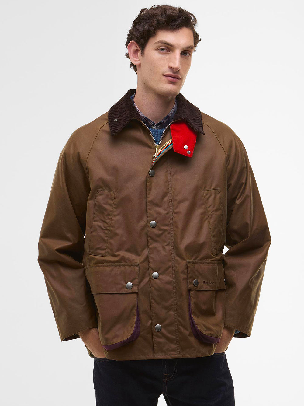 PAUL SMITH LOVES BARBOUR Oversized Bedale Waxed Jacket for Men