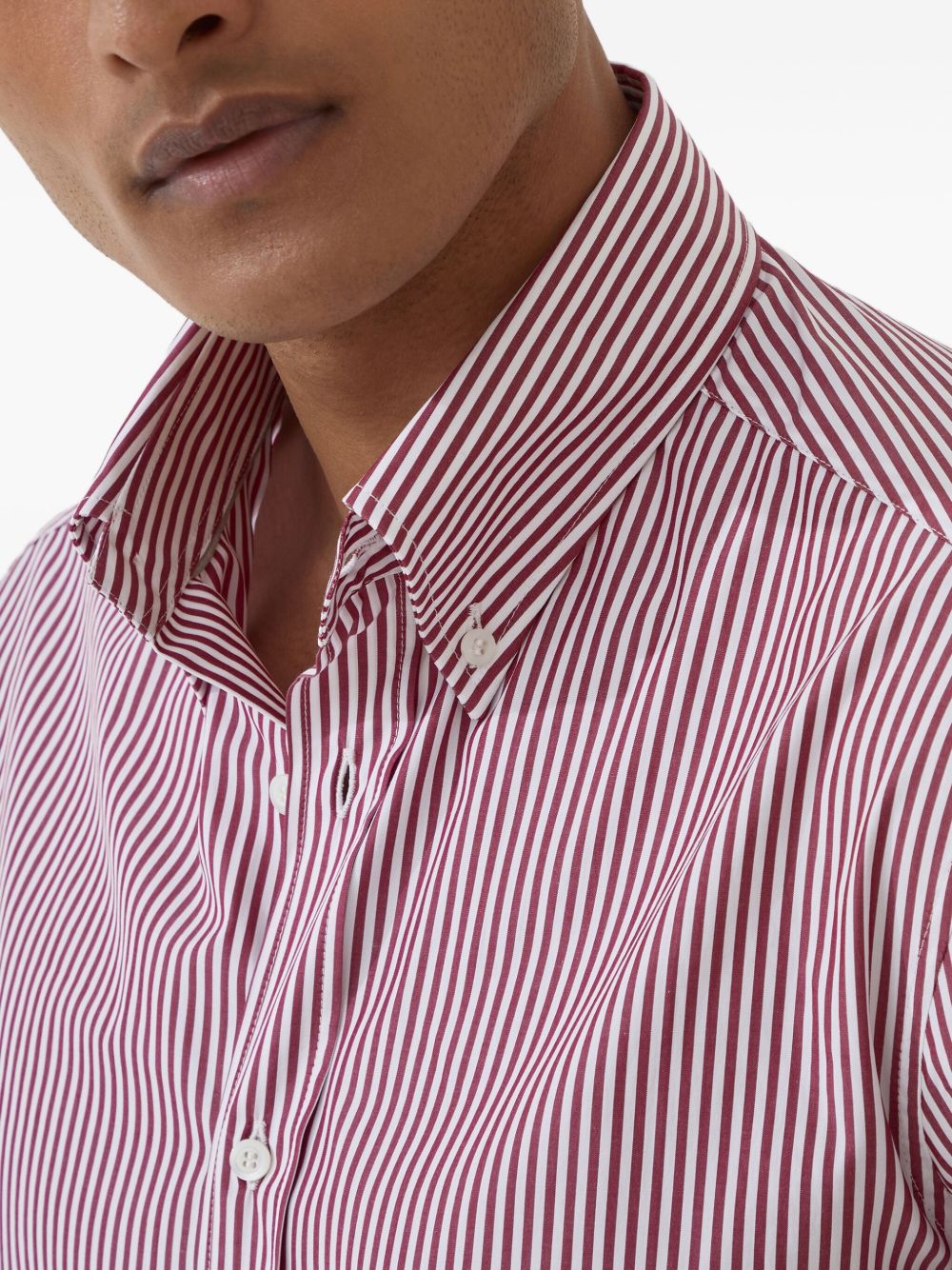 BRUNELLO CUCINELLI Striped Cotton Shirt for Men