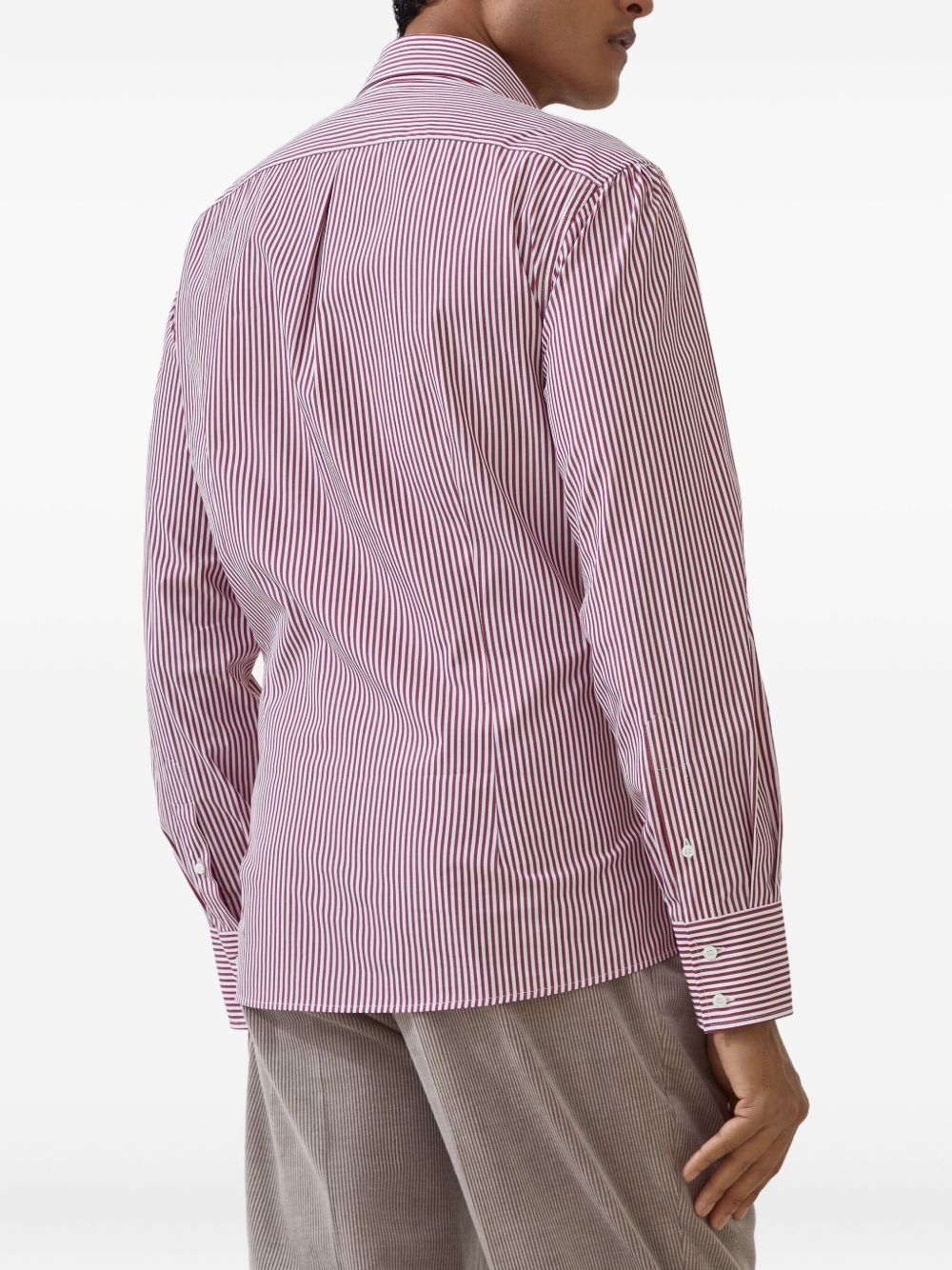 BRUNELLO CUCINELLI Striped Cotton Shirt for Men