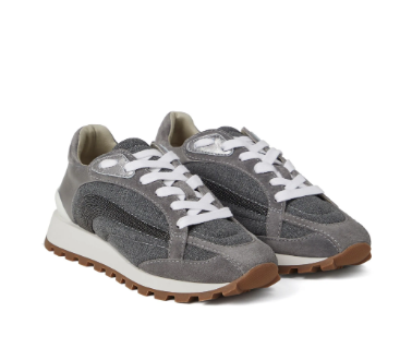 BRUNELLO CUCINELLI Ladies' Stylish Sneaker with Monili Chain Detailing - FW24 Edition