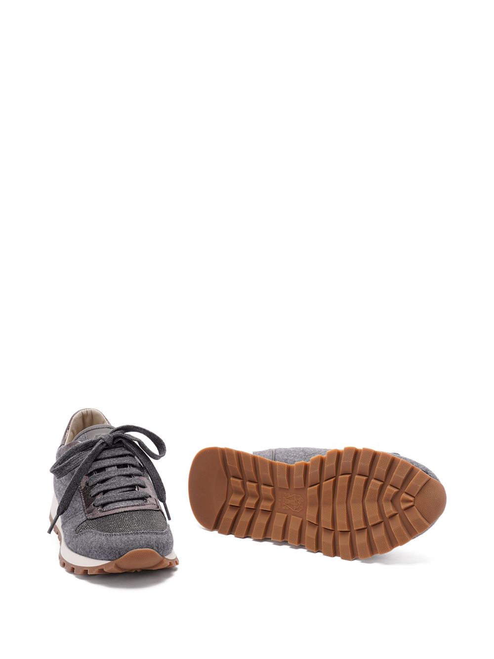 BRUNELLO CUCINELLI Wool Sneaker with Contrasting Panel Detailing for Women