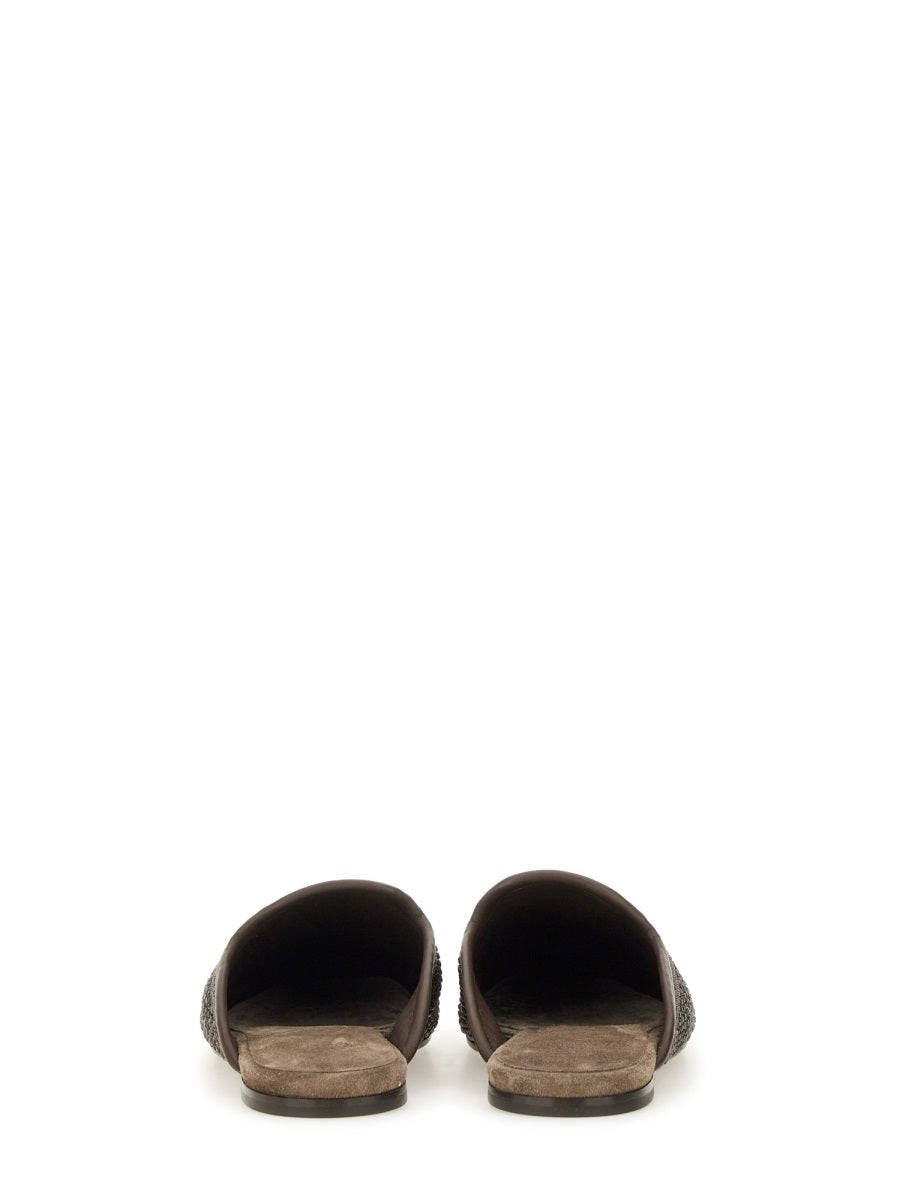 BRUNELLO CUCINELLI Techno Raffia Slipper for Women