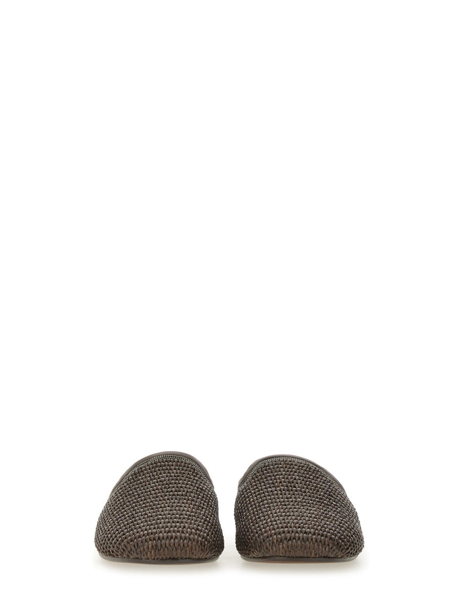 BRUNELLO CUCINELLI Techno Raffia Slipper for Women