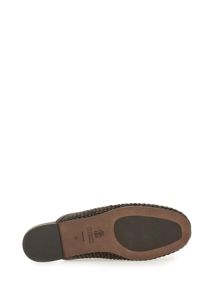 BRUNELLO CUCINELLI Techno Raffia Slipper for Women