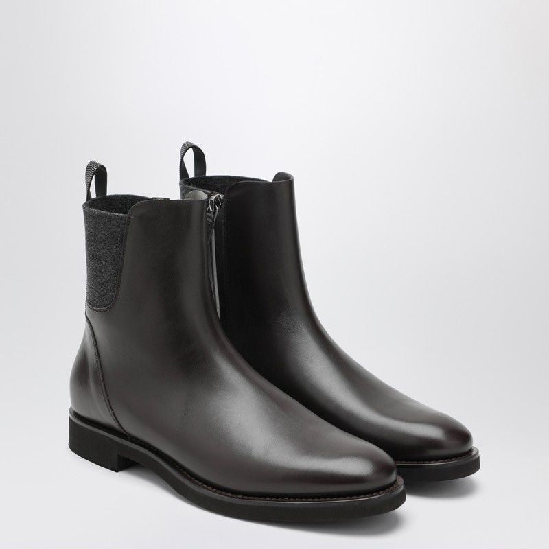 BRUNELLO CUCINELLI Elegant Leather Chelsea Boots for Women