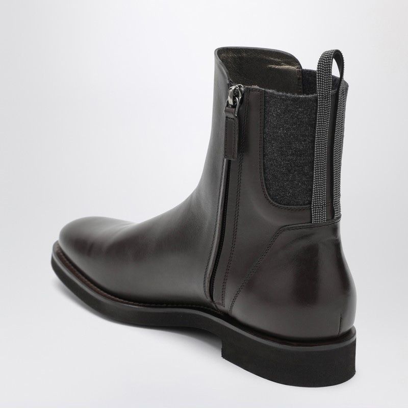 BRUNELLO CUCINELLI Elegant Leather Chelsea Boots for Women