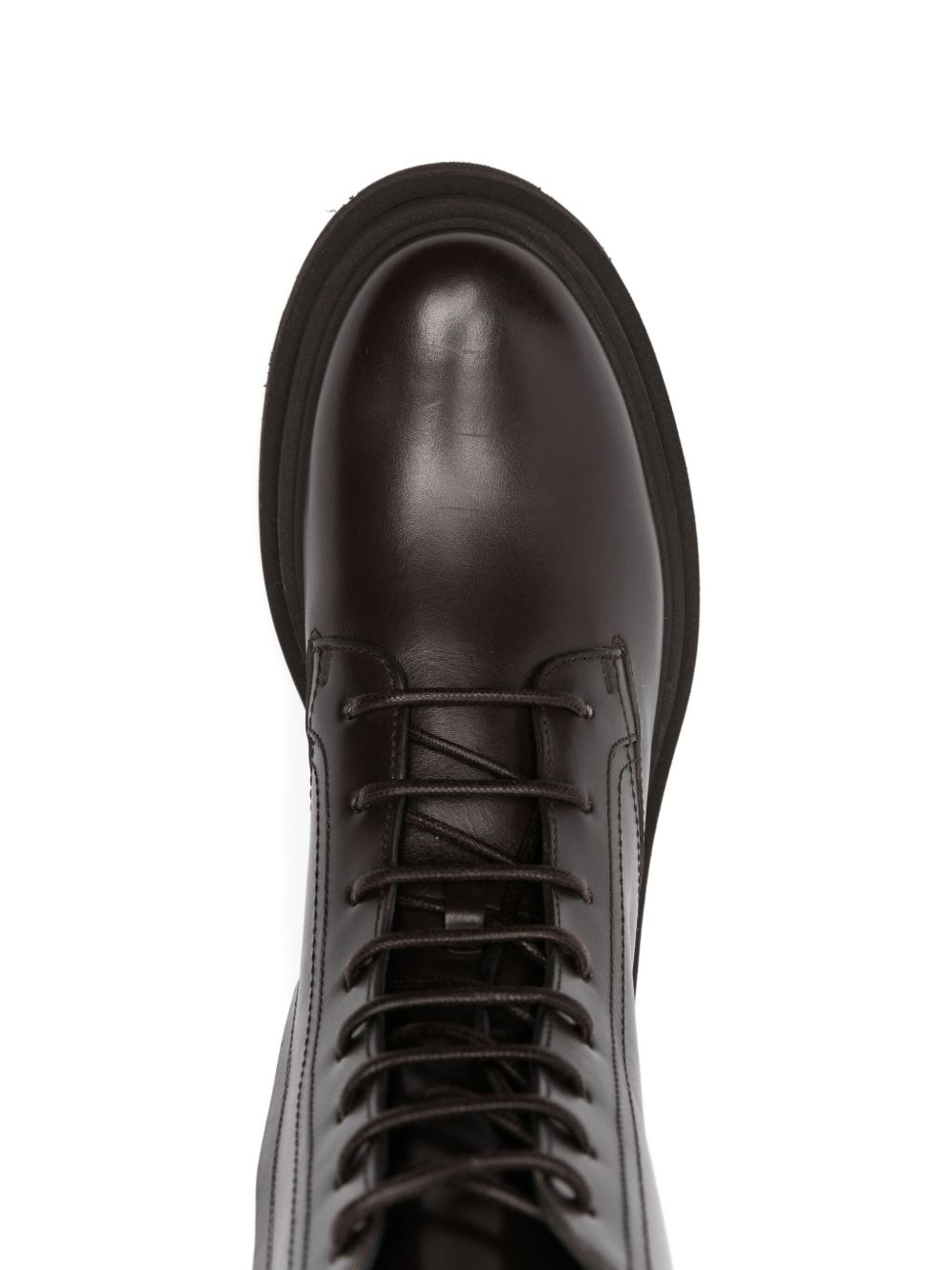 BRUNELLO CUCINELLI Women's Leather Biker Boots with Platform Sole