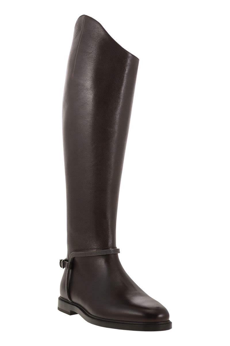 BRUNELLO CUCINELLI Women's Knee Horse Boots - Fall/Winter 2025