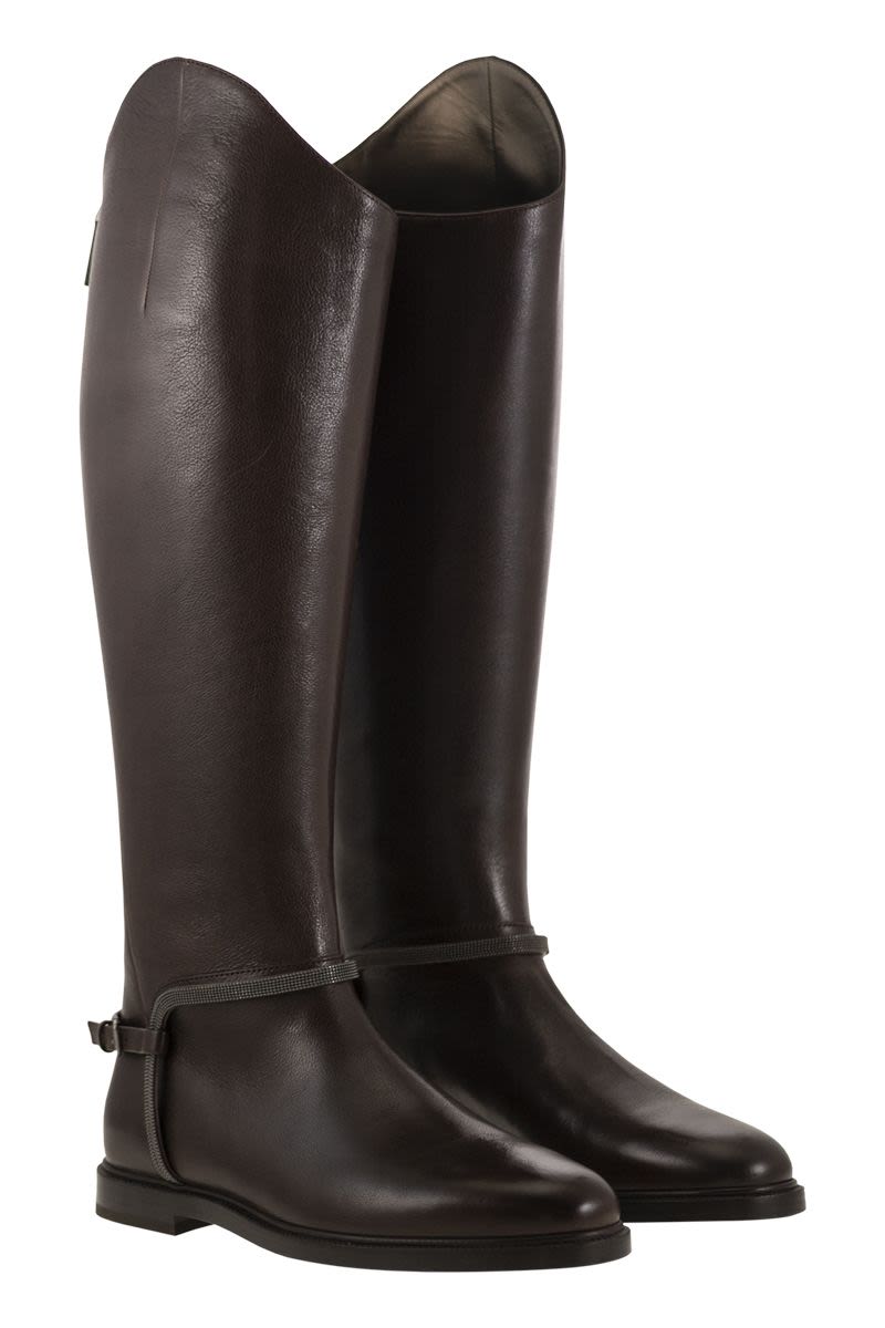 BRUNELLO CUCINELLI Women's Knee Horse Boots - Fall/Winter 2025