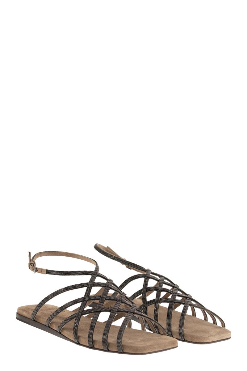 BRUNELLO CUCINELLI Women's Classic Cross Sandals