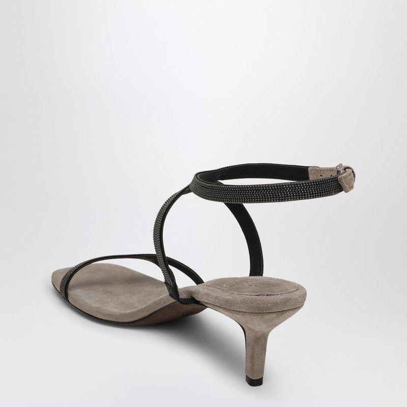 BRUNELLO CUCINELLI Elegant Women's Sandal with Precious Straps