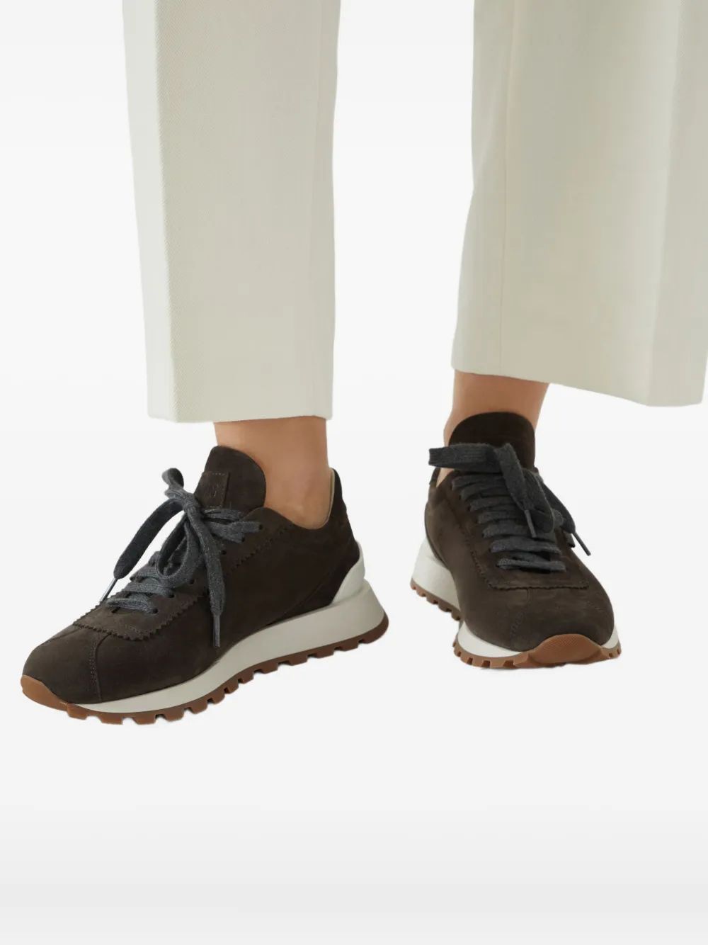 BRUNELLO CUCINELLI Suede Athletic Sneakers for Women - FW25