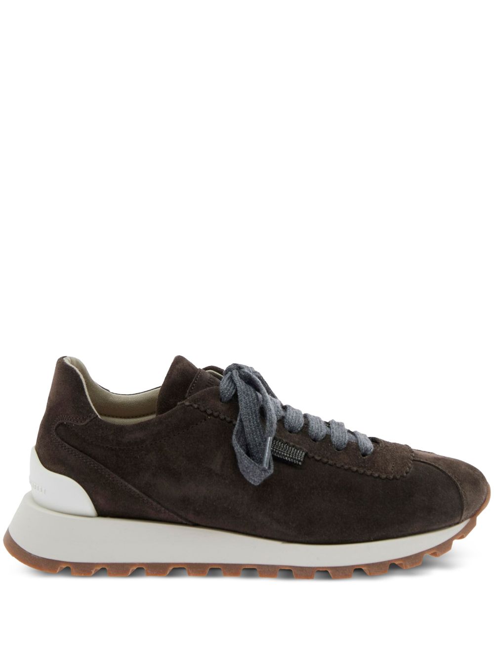 BRUNELLO CUCINELLI Suede Leather Women’s Sneakers with Padded Collar