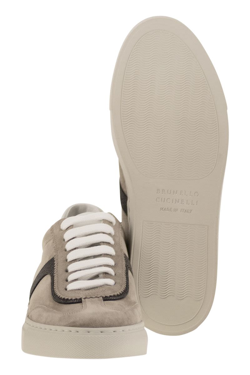 BRUNELLO CUCINELLI Suede Trainers with Precious Detailing