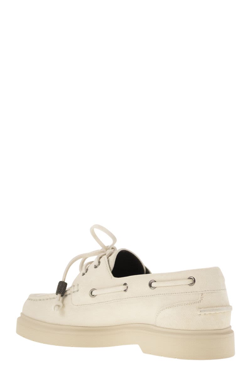 BRUNELLO CUCINELLI Velvet Penny Loafer with Shiny Accents