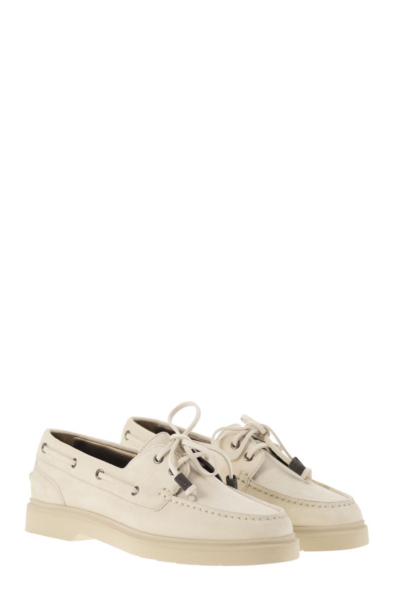 BRUNELLO CUCINELLI Velvet Penny Loafer with Shiny Accents