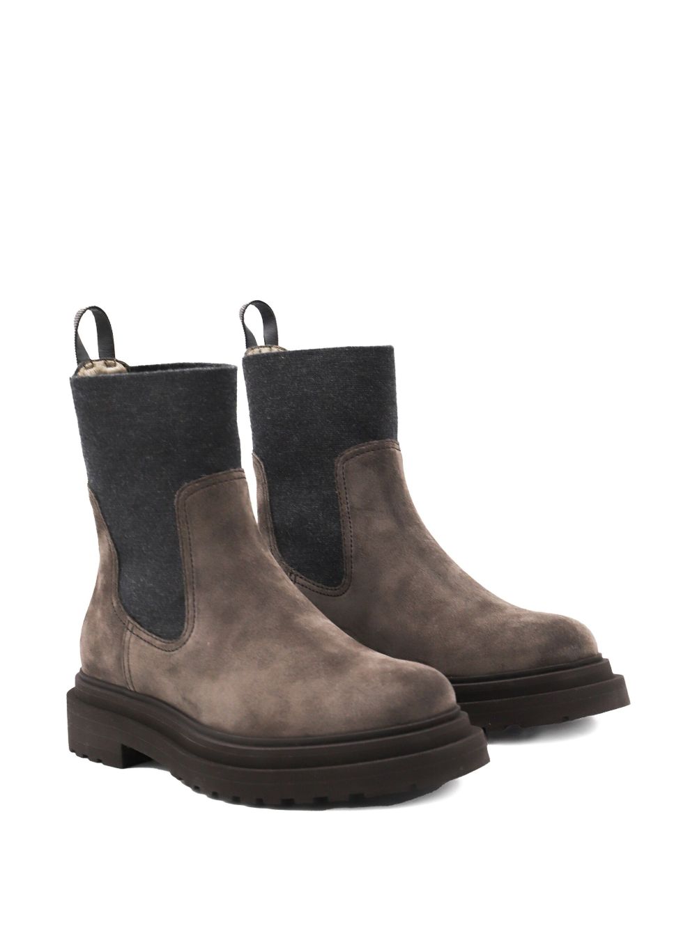 BRUNELLO CUCINELLI Suede Leather Chelsea Boots for Women