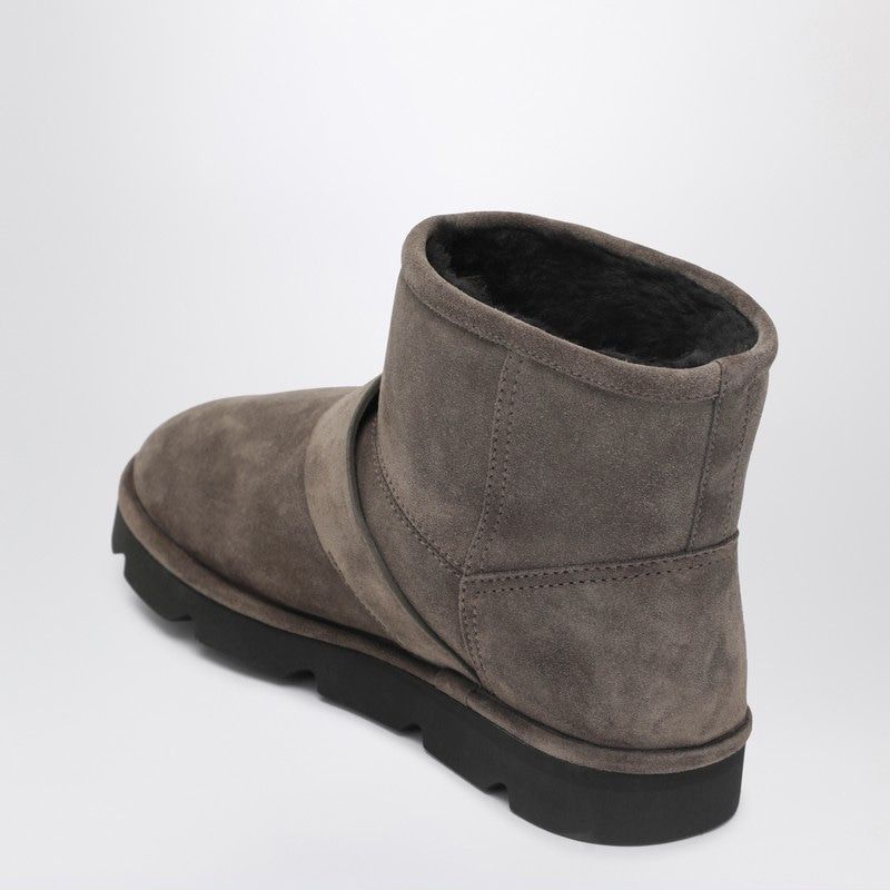 BRUNELLO CUCINELLI Ankle Boot with Shearling Lining & Buckle Detail