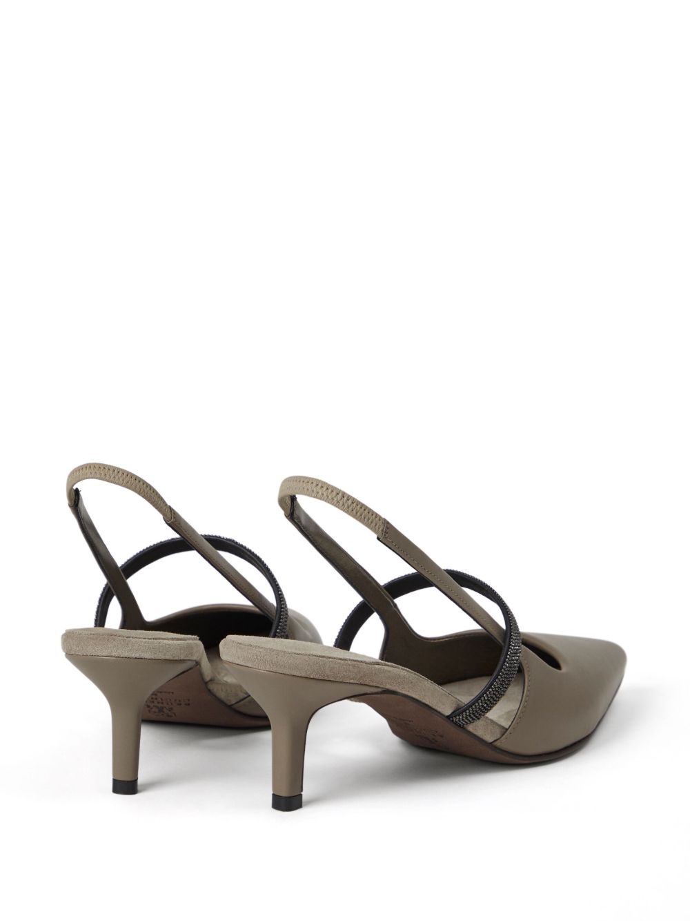 BRUNELLO CUCINELLI Leather Slingback Pumps