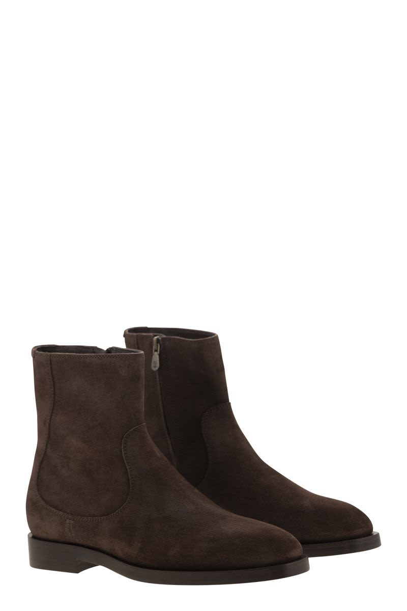 BRUNELLO CUCINELLI Suede Chelsea Boot - Comfortable Height