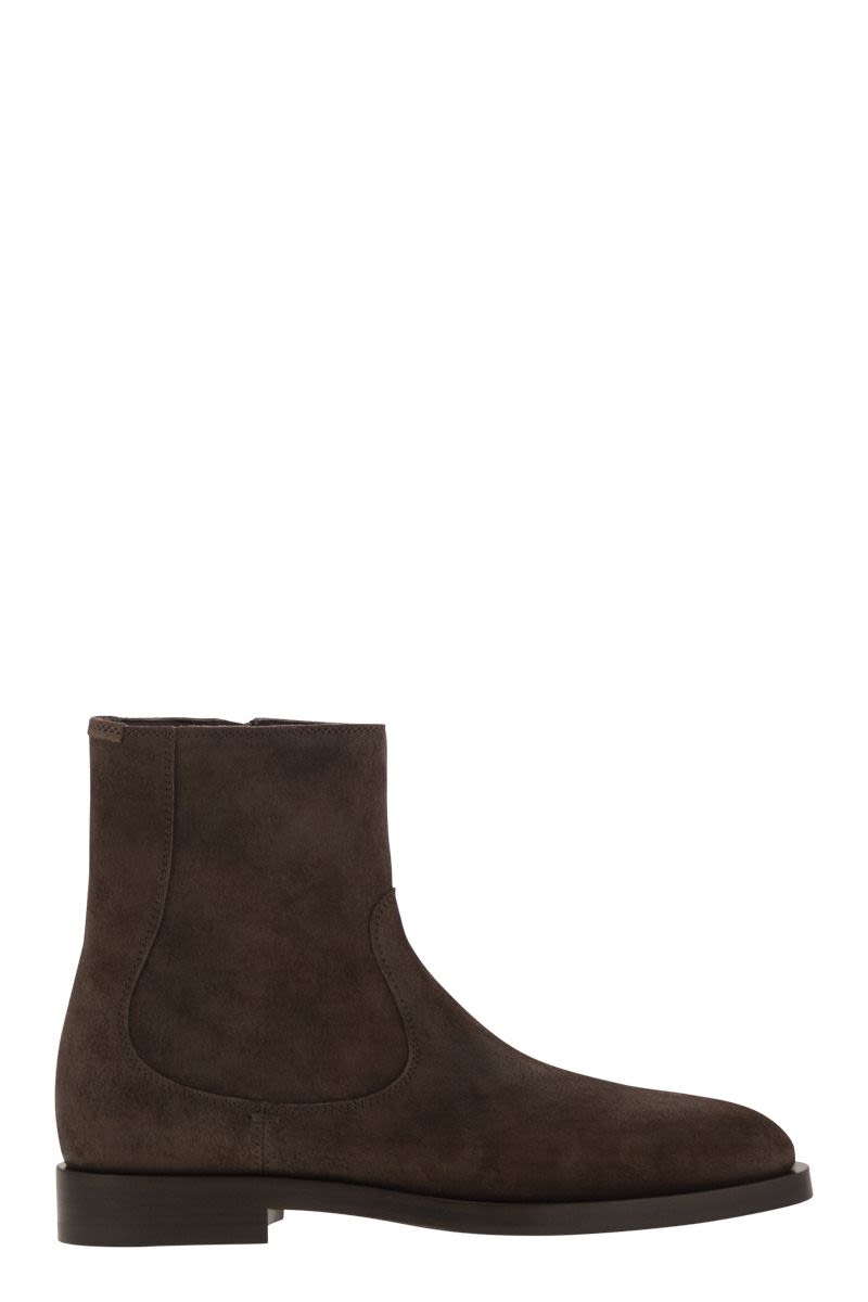 BRUNELLO CUCINELLI Suede Chelsea Boot - Comfortable Height