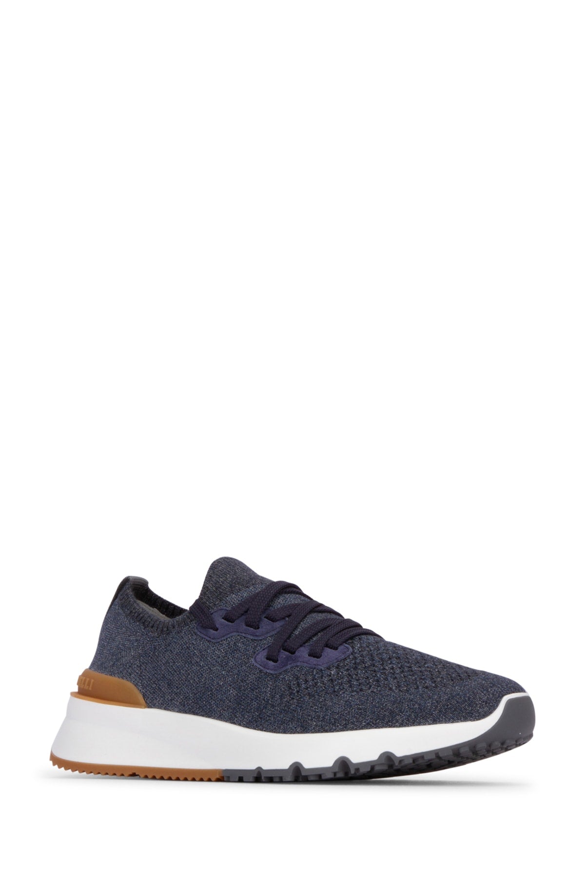 BRUNELLO CUCINELLI Cotton Knit Lace-Up Trainers for Men