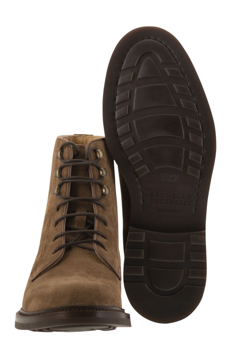 BRUNELLO CUCINELLI Suede Lace-Up Boot - Timeless Style for Men