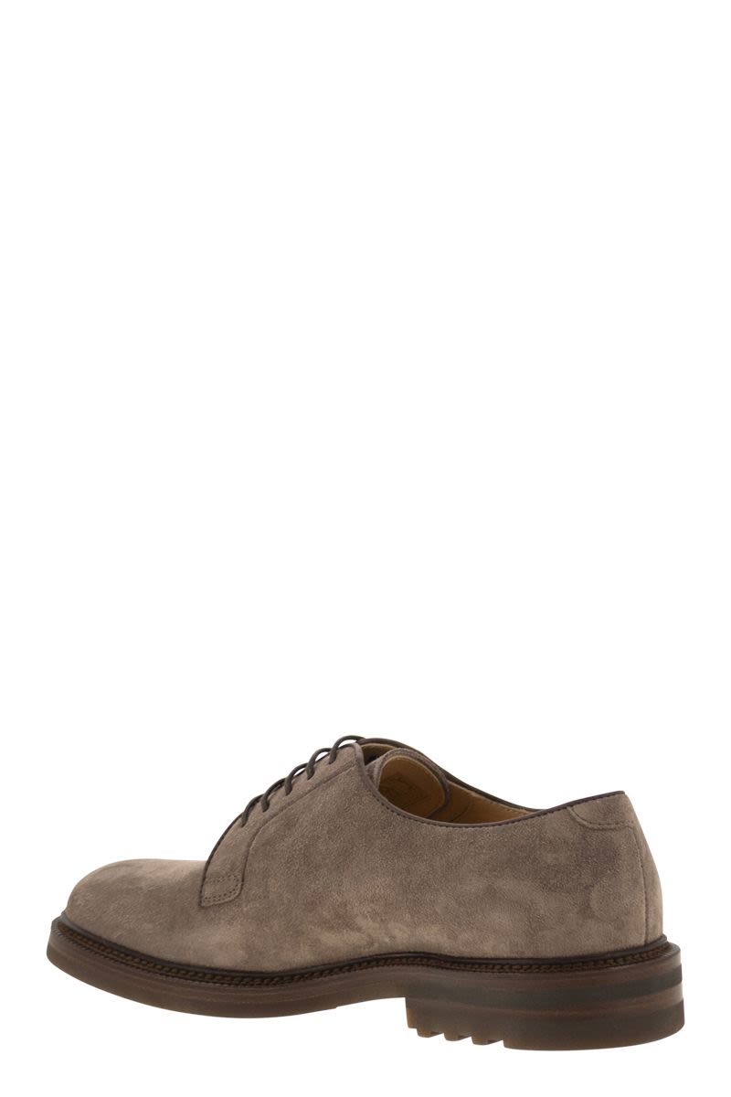 BRUNELLO CUCINELLI Men's Suede Leather Lace-Up Shoes