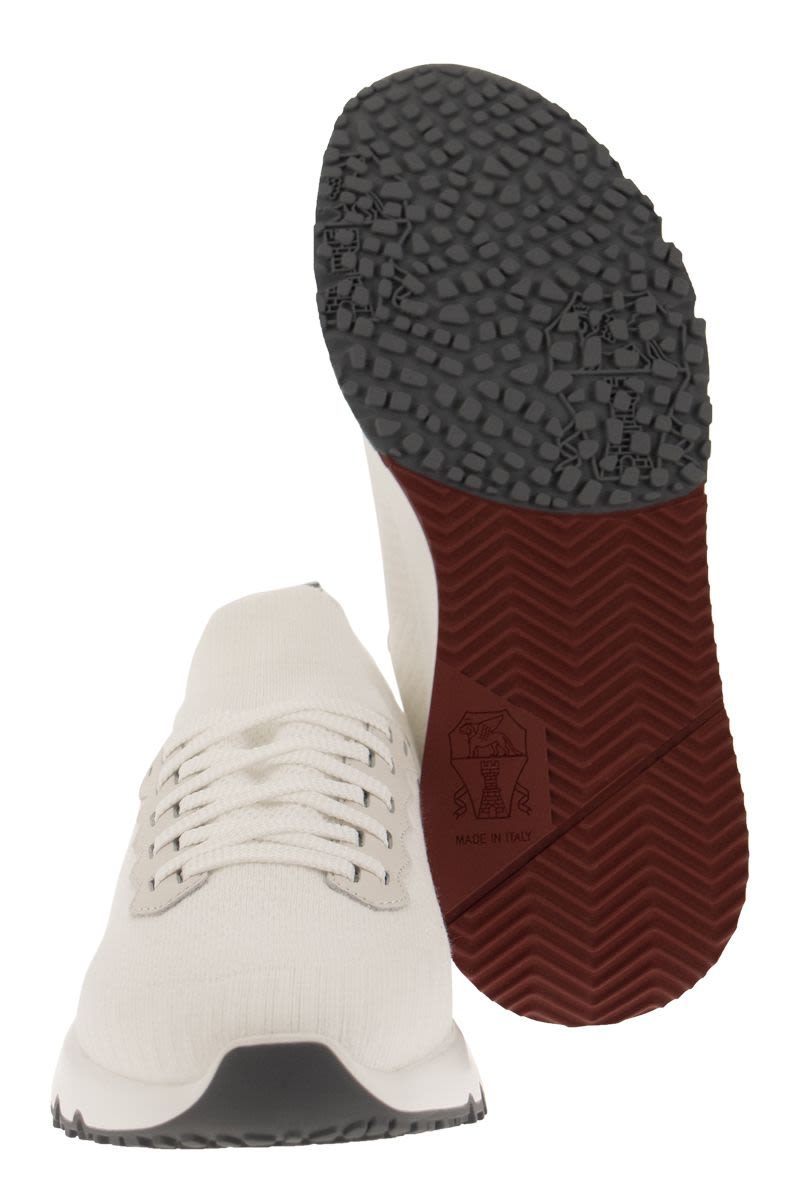 BRUNELLO CUCINELLI Low-Top Knit Sneakers for Men
