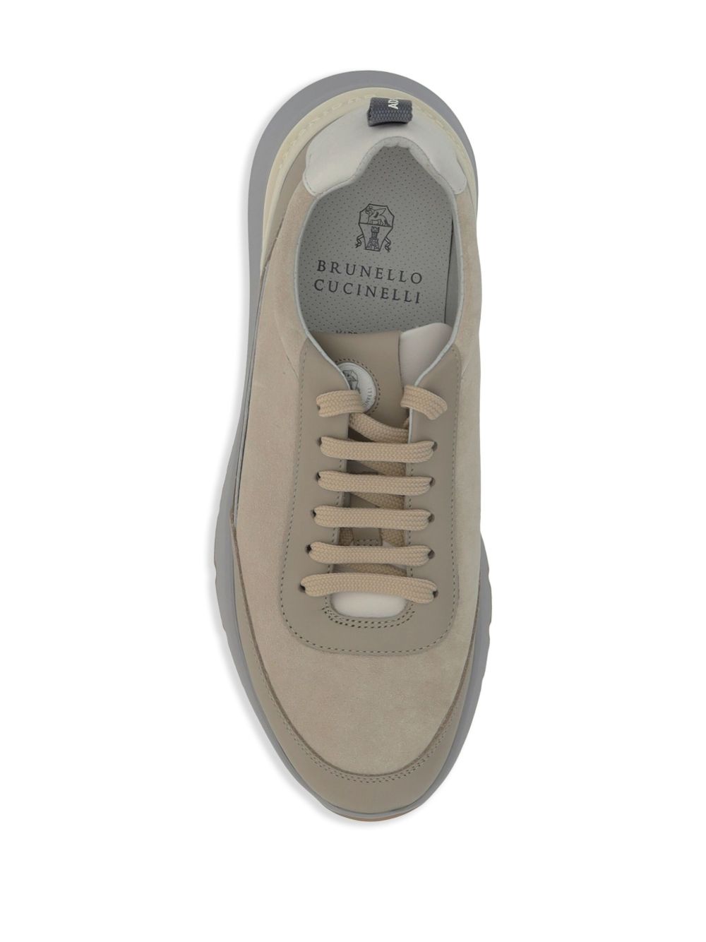 BRUNELLO CUCINELLI Leather Sneaker with Lace-Up Closure for Men