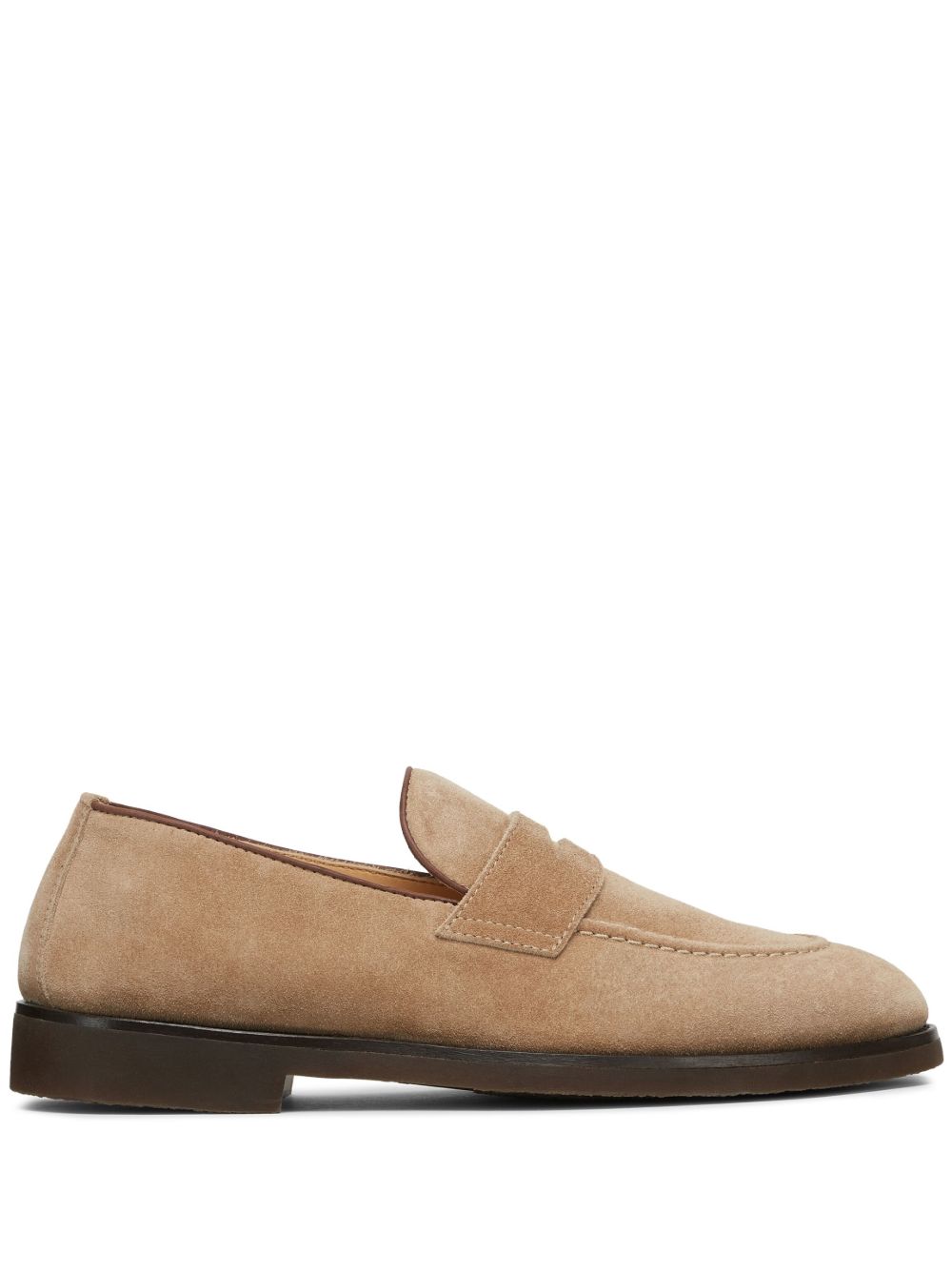 BRUNELLO CUCINELLI Suede Loafers for Men - Penny Slot Design