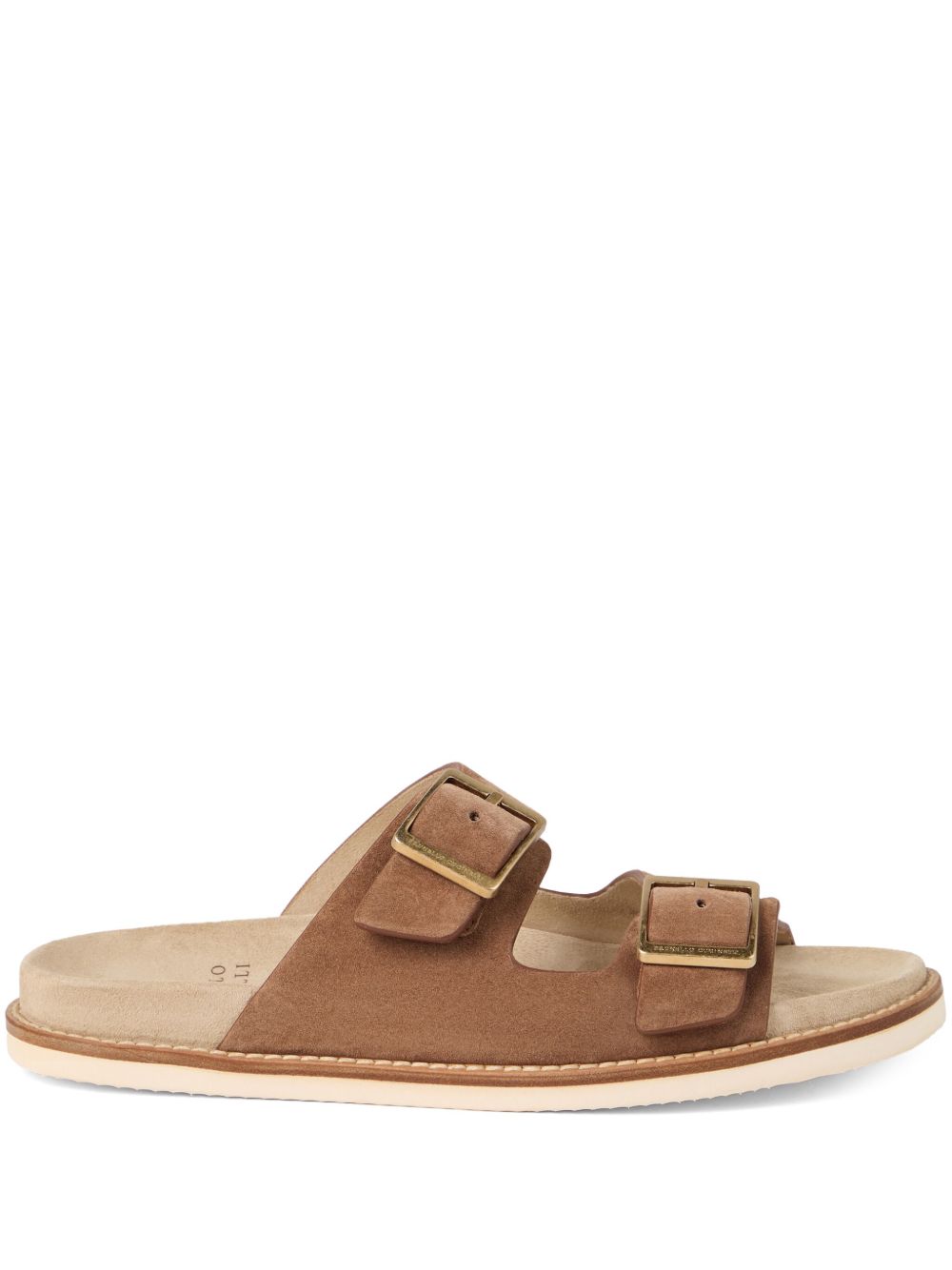 BRUNELLO CUCINELLI Urban Slide Sandals in Washed Suede