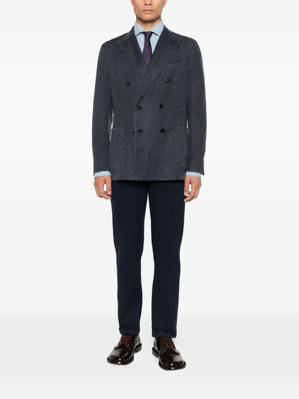 BOGLIOLI Double-Breasted Peak Lapels Coat for Men - FW25 Collection