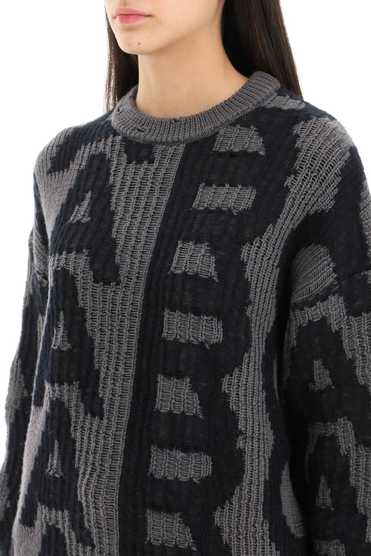 MARC JACOBS Distressed Monogram Logo Shirt