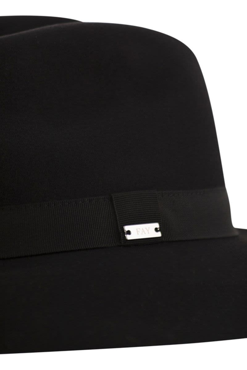 FAY Wide-Brimmed Wool Felt Hat