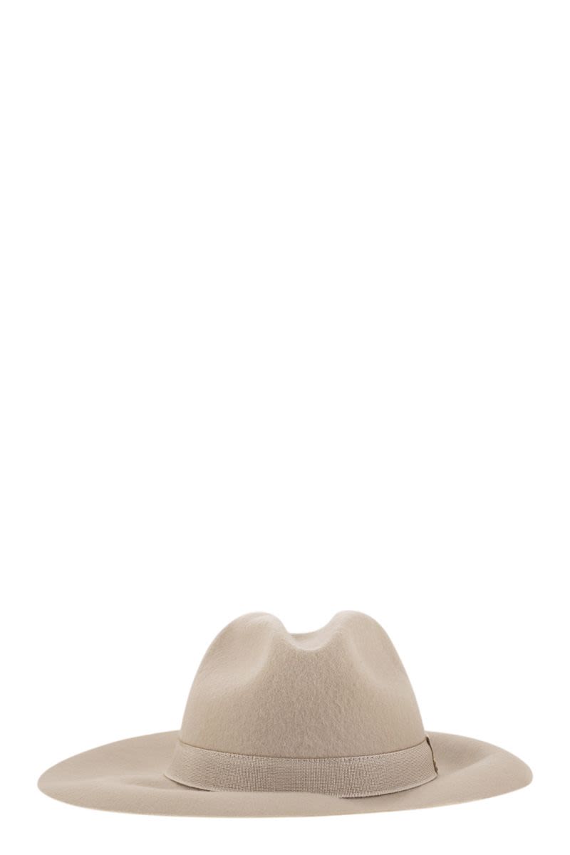 FAY Wide-Brimmed Wool Felt Hat