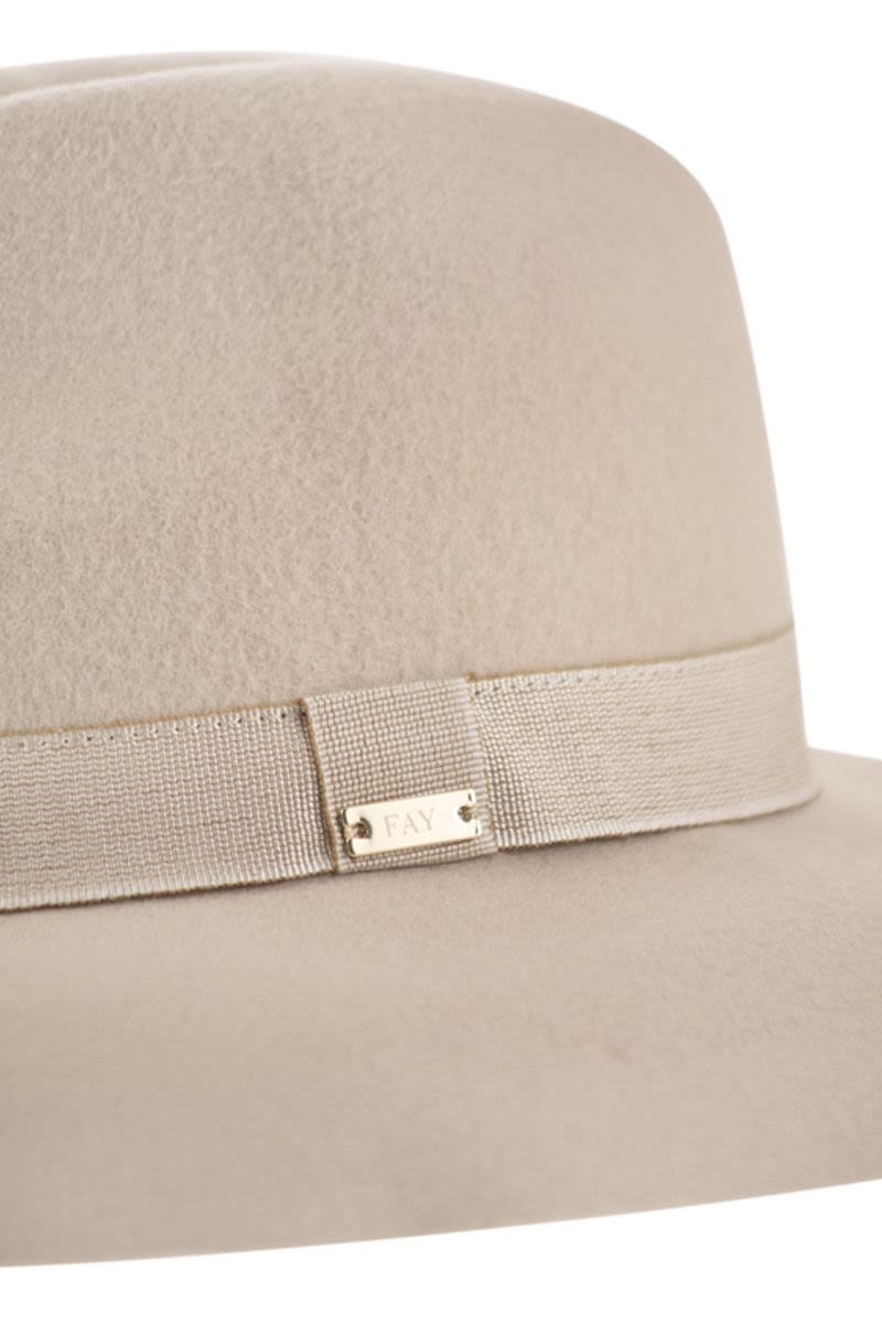 FAY Wide-Brimmed Wool Felt Hat