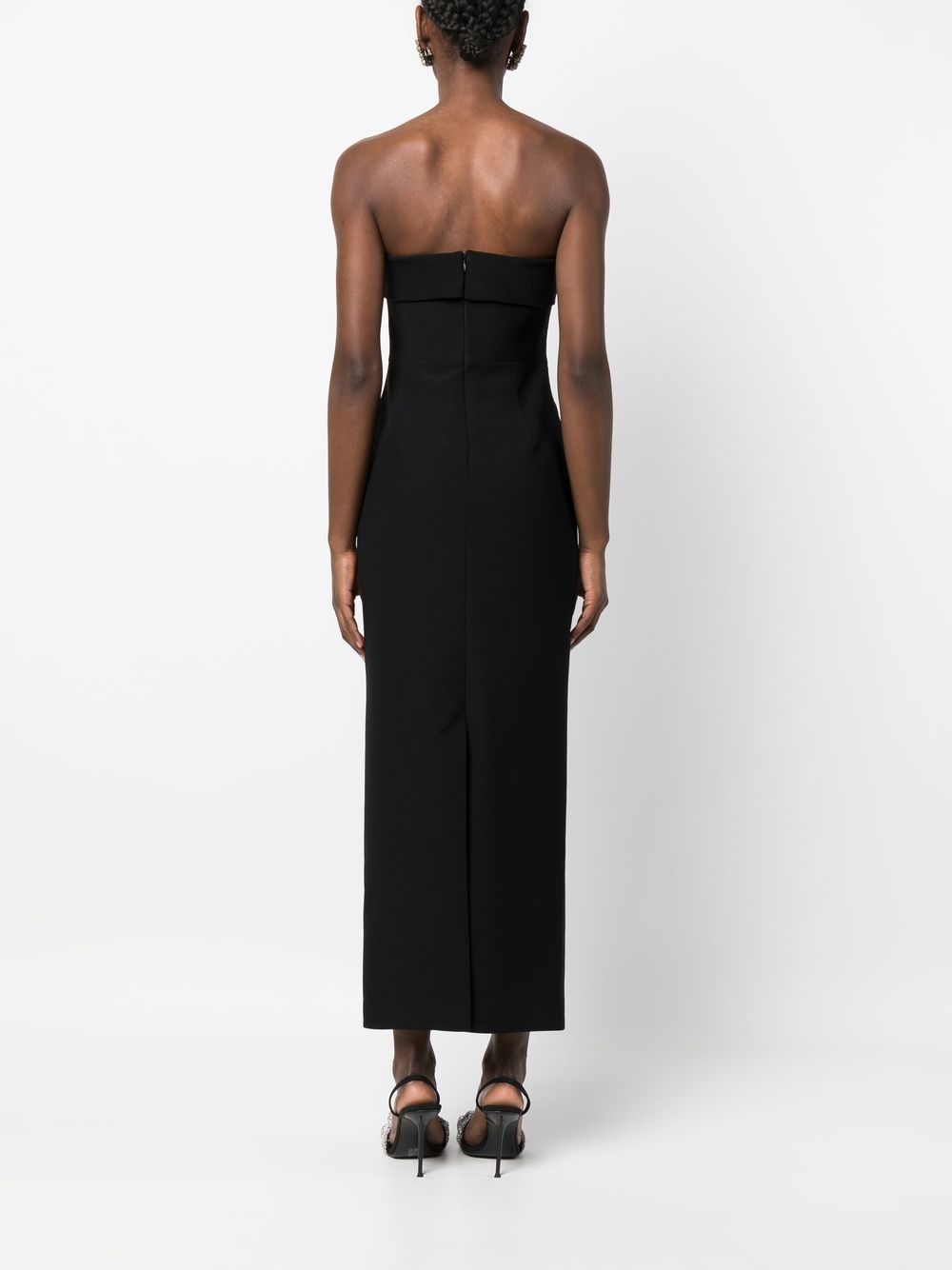 THE NEW ARRIVALS BY ILKYAZ OZEL Strapless Evening Gown with Turn-Up Detail