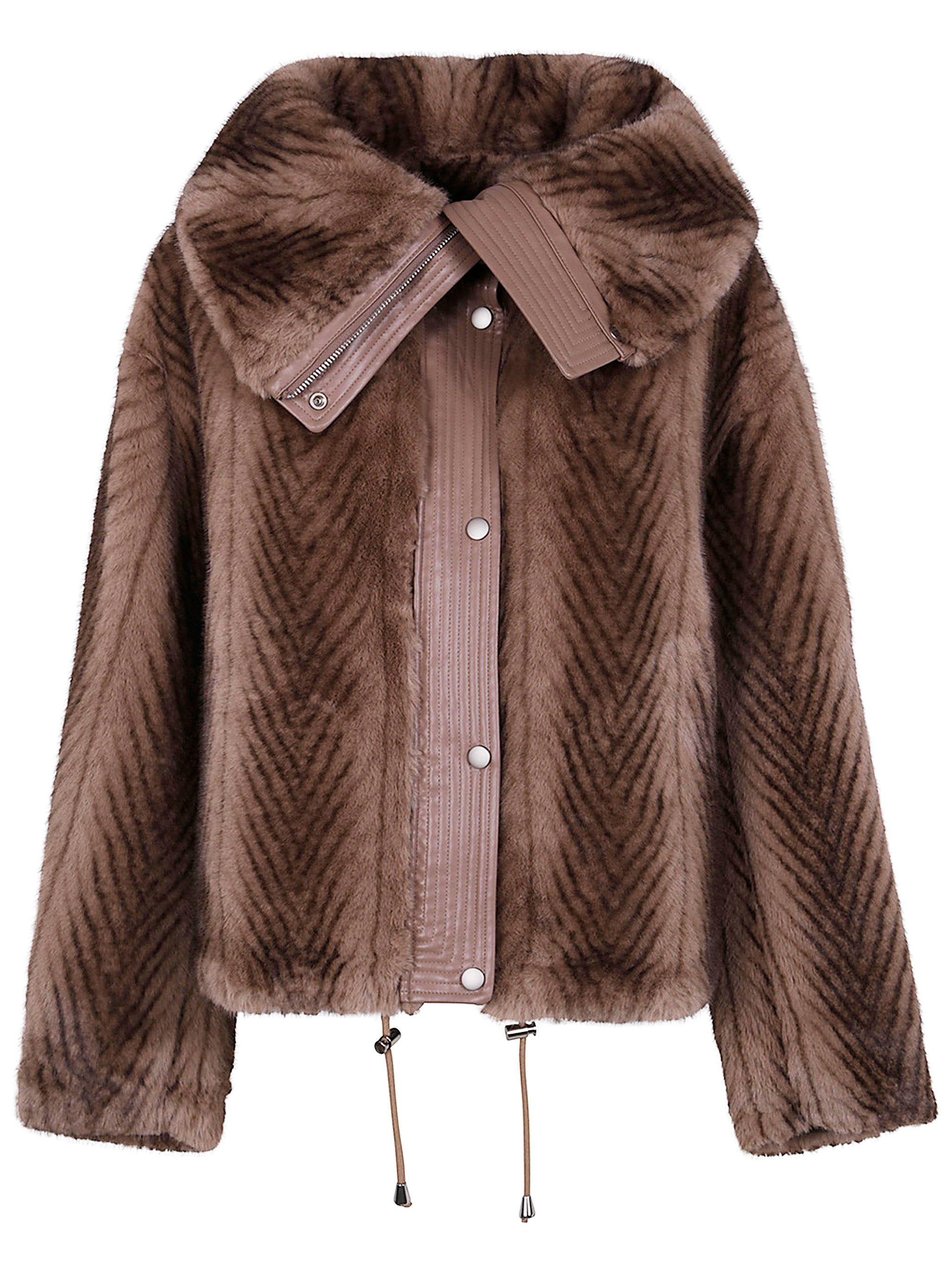 DRHOPE Elegant Fake Fur Jacket