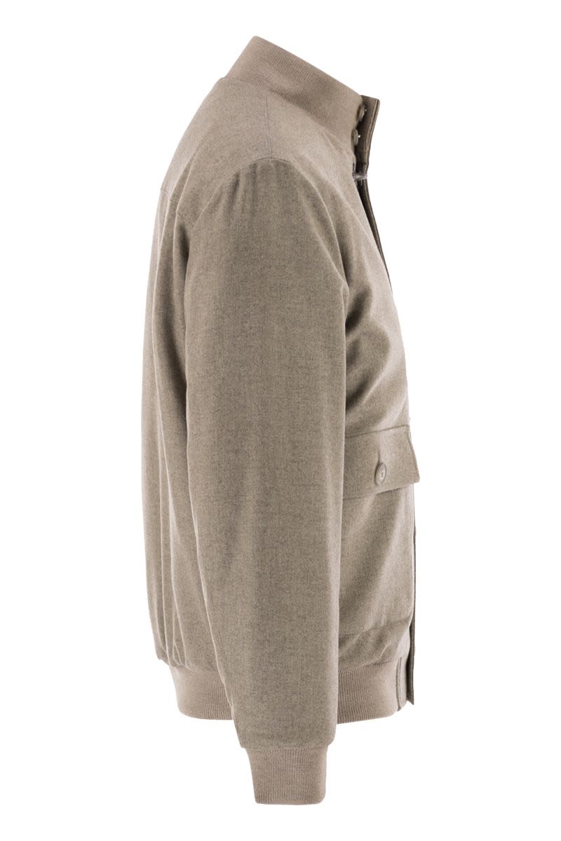 FAY Men's Lightweight Suede Bomber Jacket