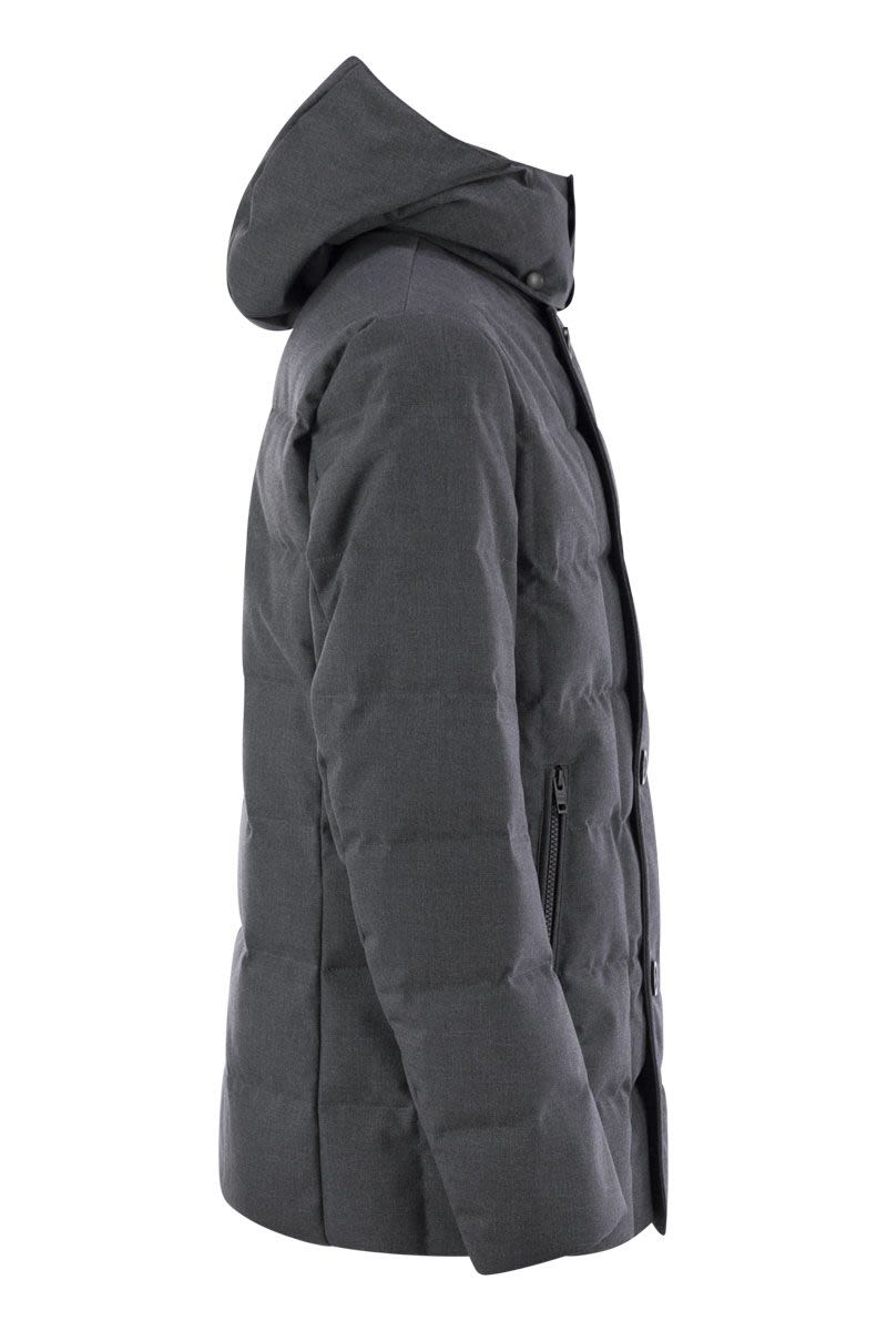FAY Stylish Double-Breasted Down Jacket with Hood