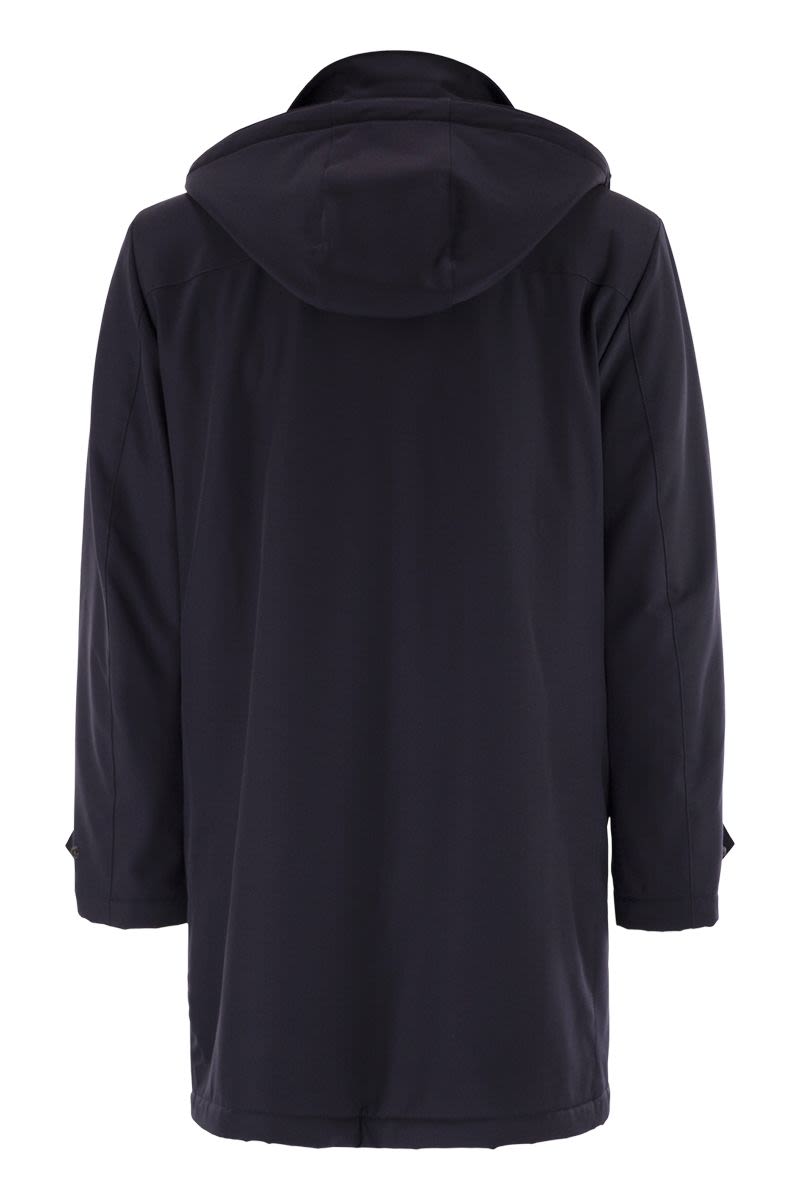 FAY Men's Morning Travel Jacket with Removable Hood