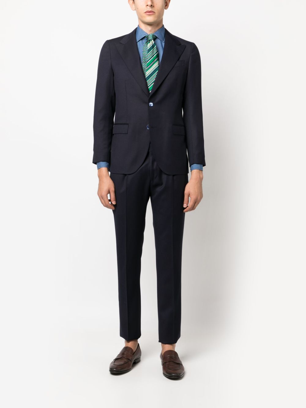 FINAMORE Classic Cotton Spread Collar Shirt for Men