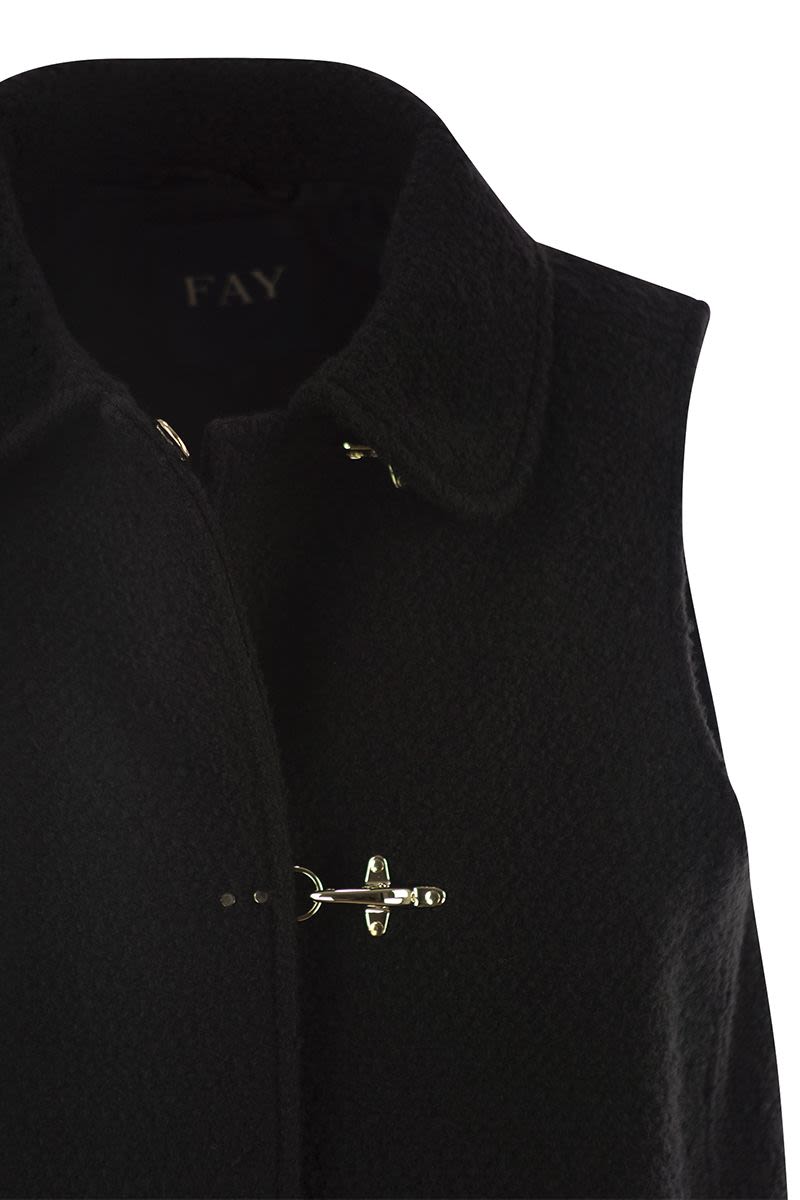 FAY Wool Vest with Iconic Hook Closure