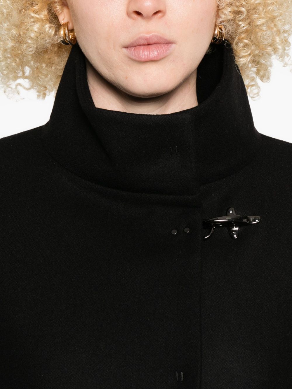 FAY Women's High Neck Wool Cape with Toggle Fastening - FW25