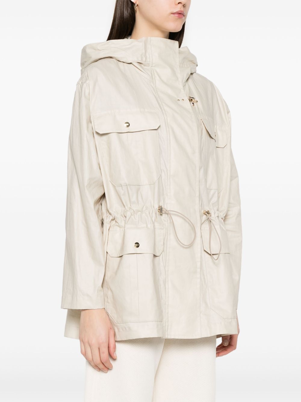 FAY Linen and Cotton Blend Parka Jacket