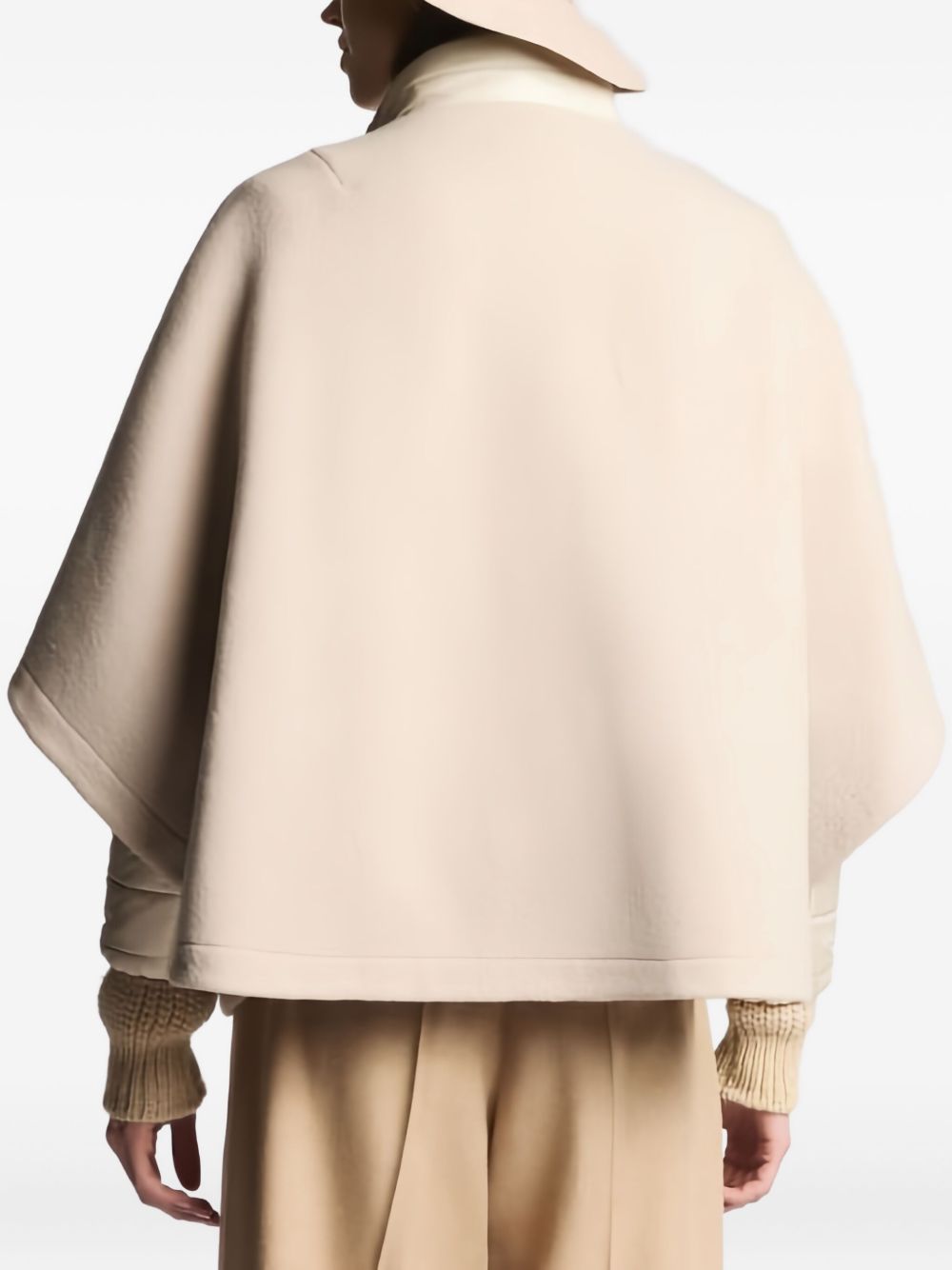 FAY Detachable Double Quilted Cape with Zip