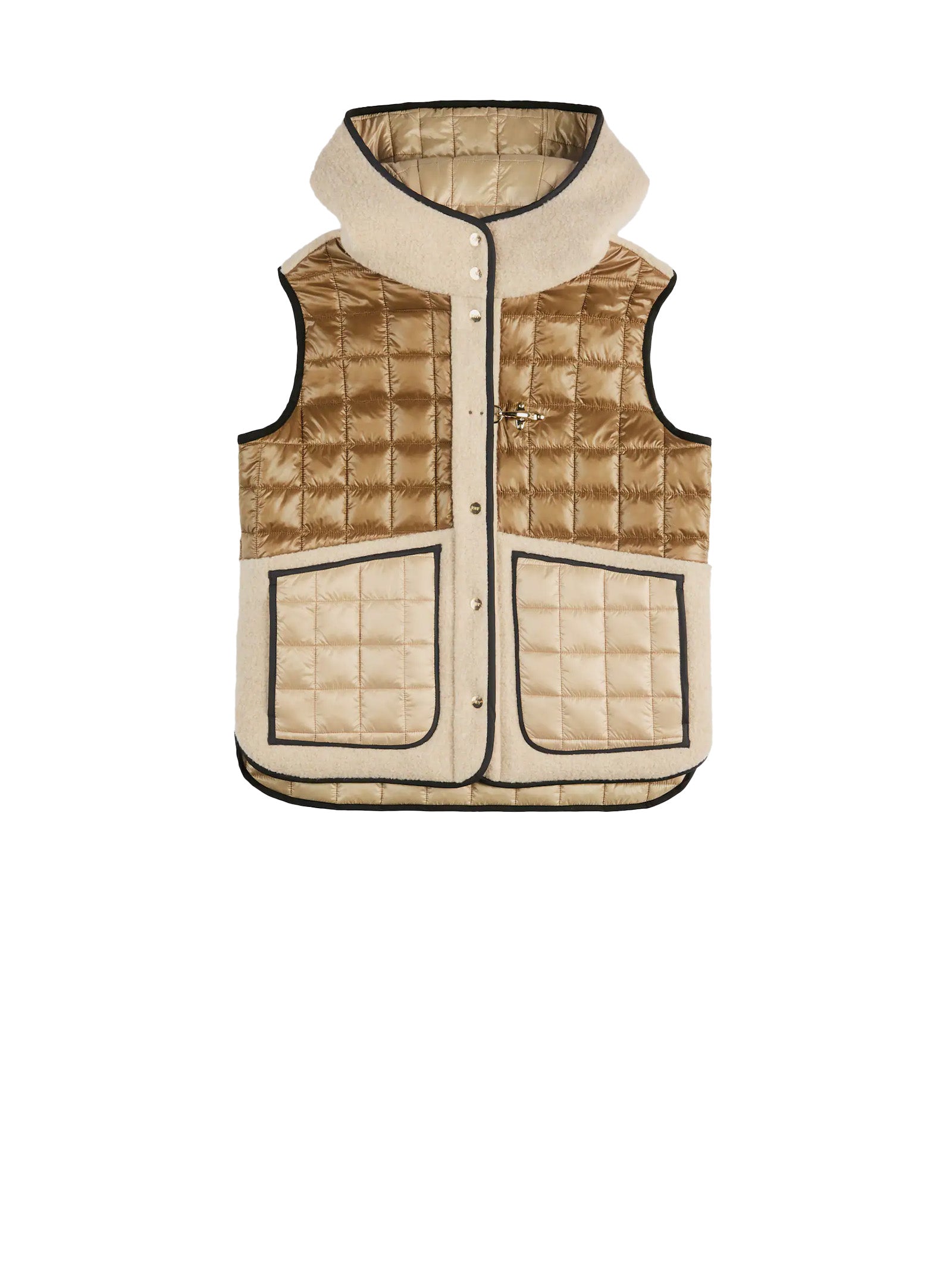 FAY Quilted Teddy Mix Vest for Women