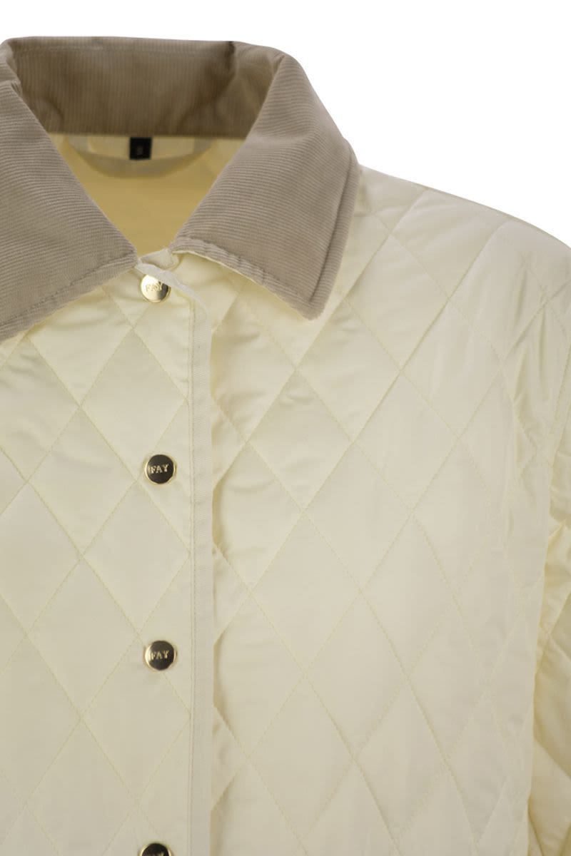 FAY Diamond Quilted Mini Shirt Jacket for Women